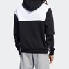 adidas Originals Color Block Logo Patch Kangaroo Pocket Hoodie Men Hoodies Black White H31271