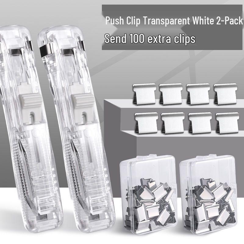 Push Clip Folder: Stationery Test Paper, Student Clip, Office File Binder, Book Fixer.