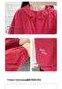 Women's Hooded Windbreaker: Stylish Petite Loose Fit Autumn Jacket for Outdoor Casual Wear