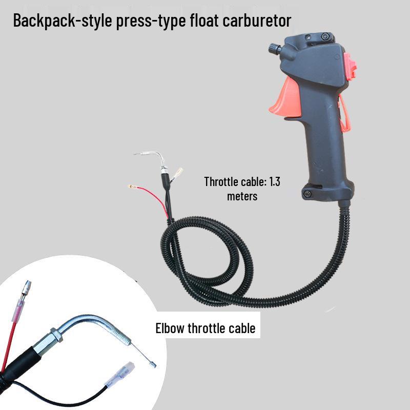 Universal Lawn Mower Throttle Switch Assembly for Side-Mounted Brush Cutter and Backpack Grass Trimmer