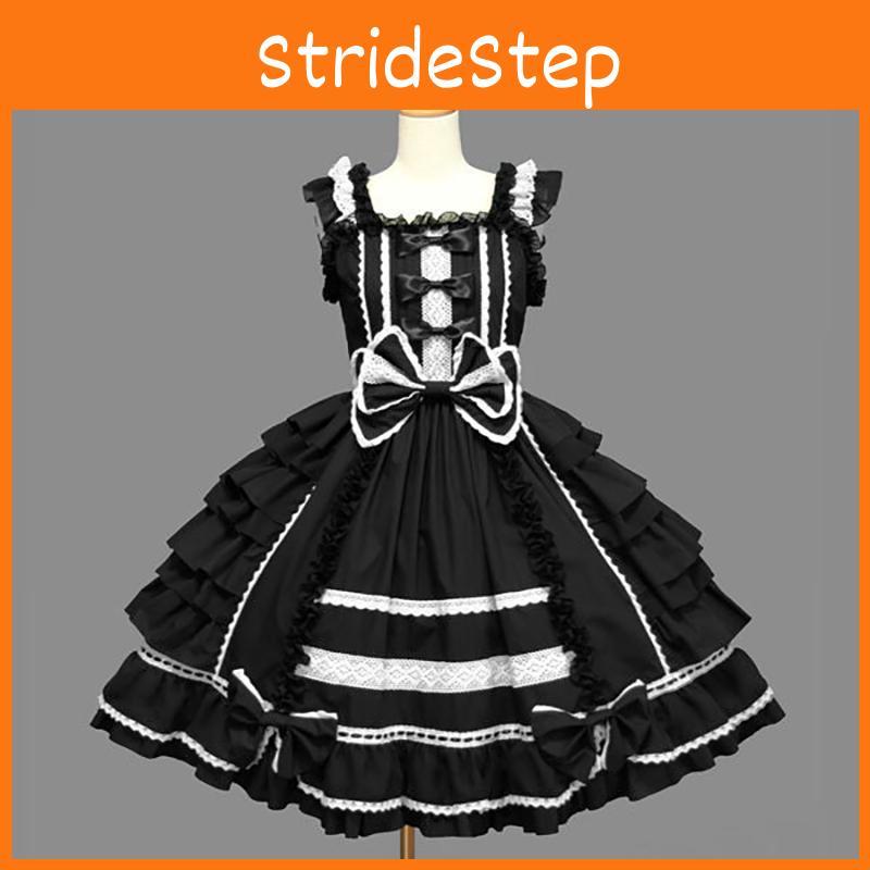 Angel Love Cosplay Costume Chiffon Dress Lolita Gothic Princess Maid Outfit