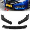 2016-2018 Honda Civic Främre Splitter: Glanssvart Tre-delat Karosskit