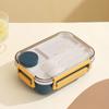 New 1300ml Plastic Lunch Box with Tableware for Adults Students Divided Microwave Oven Bento Box Sealed Leakproof Food Container