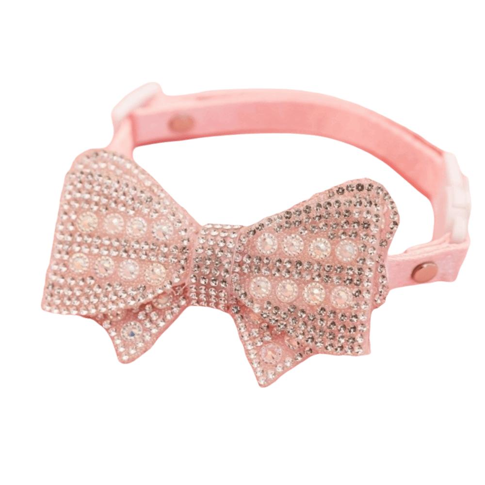 Pet Accessories Sparkling Cat Collar Adjustable Necklace Pet Rhinestone Collar PU Leather Decoration Dog Collar Birthday