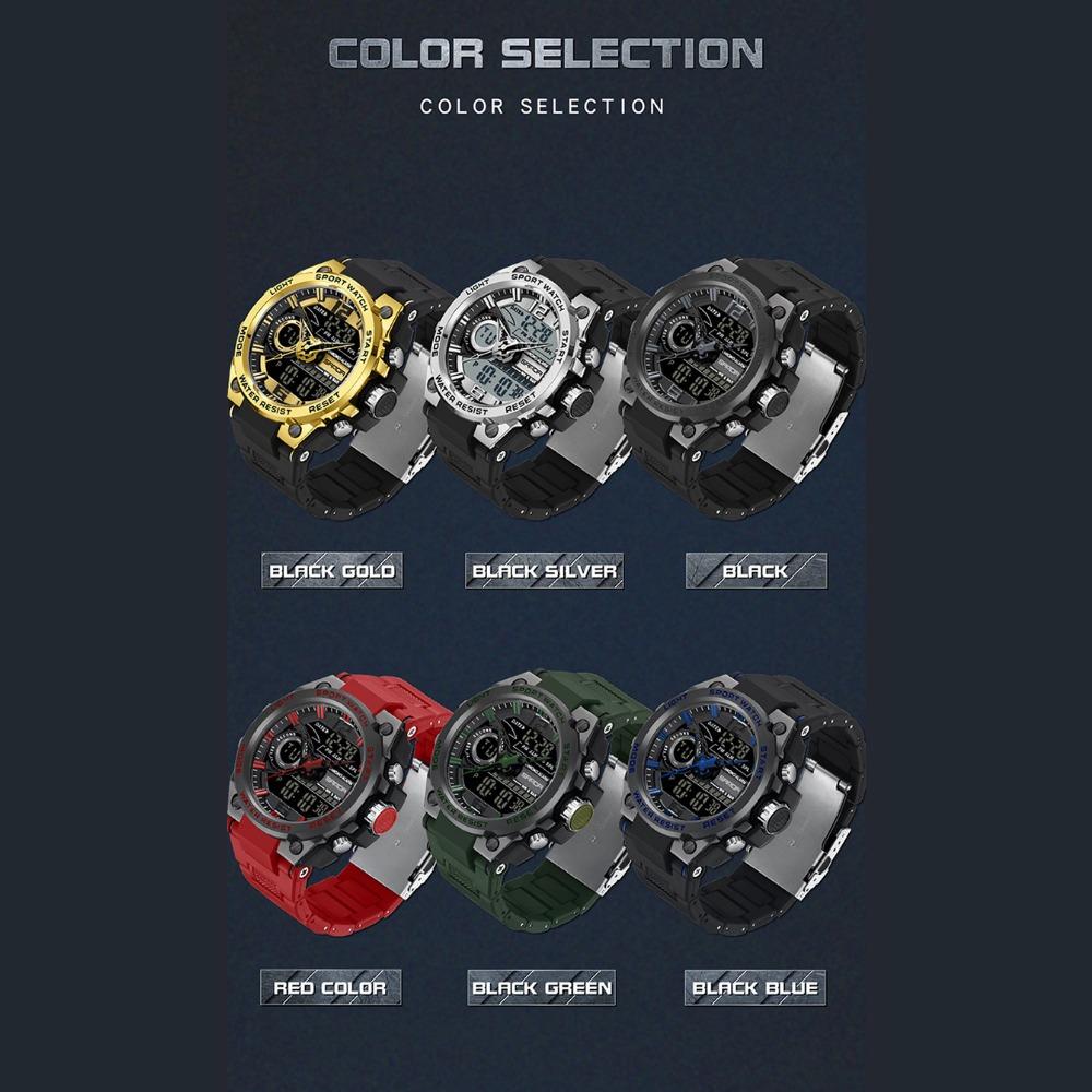 SANDA Casual Waterproof Electronic Watch LED Luminous Display Gel Strap Temperament Electronic Watch