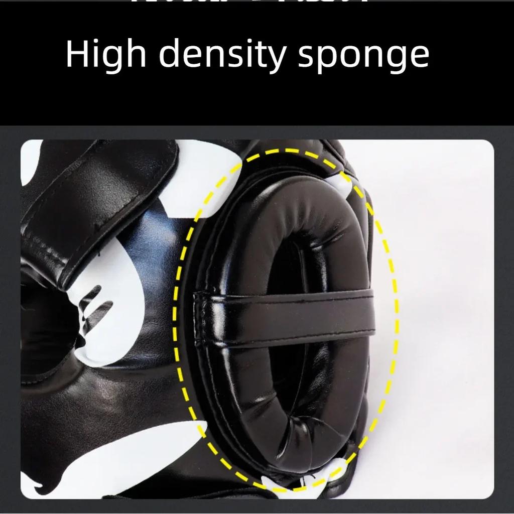 Shock-Reducing Head Protector PU Leather Helmet for Children  Adults Ideal for Boxing Training Taekwondo & Safety Guard Supplies