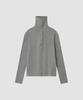 Deolil High-Neck Button Open T_Gray