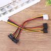 2Pcs Ide Molex 4 Pin To 2 X Sata Power Cable Serial Ata Y Splitter Hard Driver Dual Extension Cord Adapter Connector