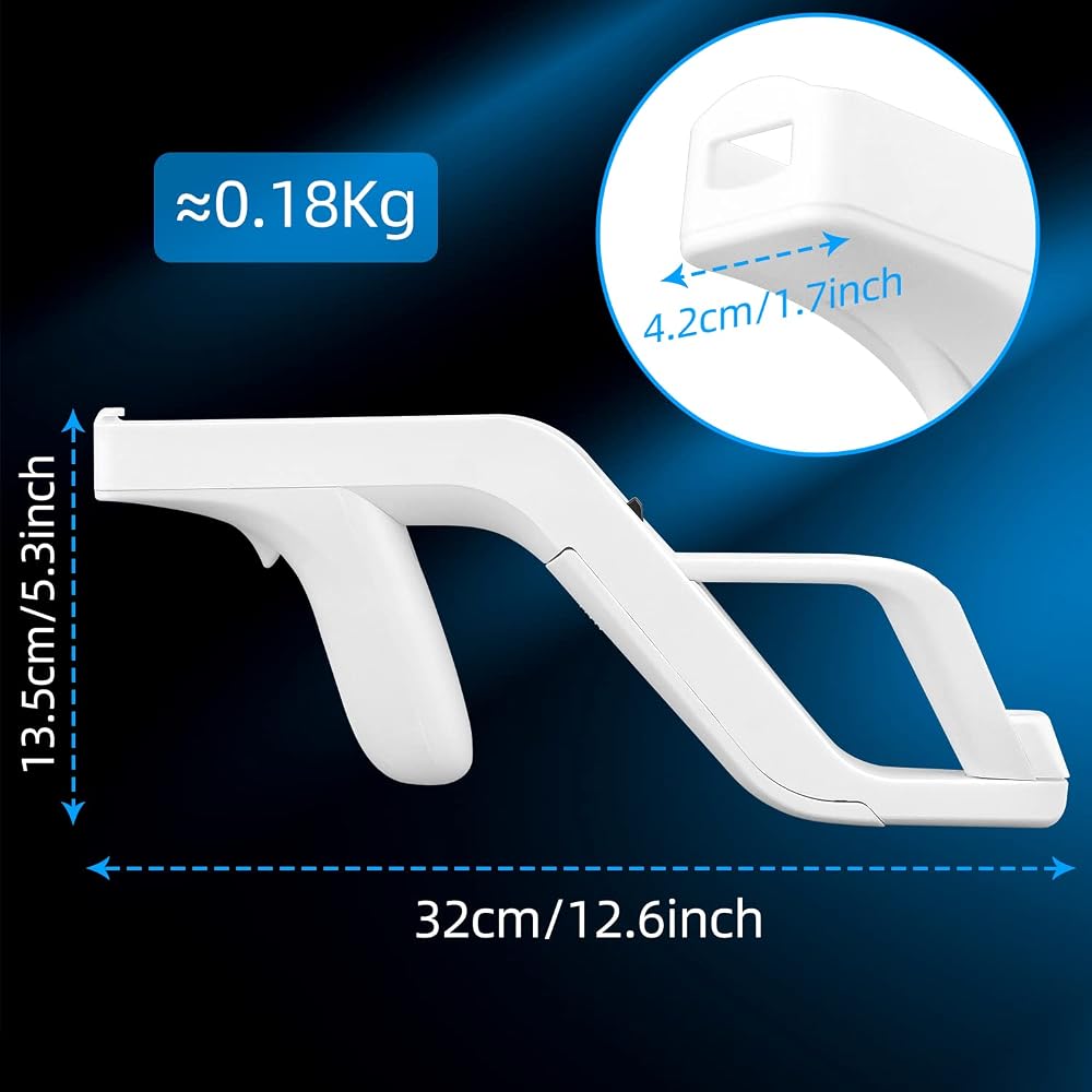 OSTENT Light Gun Zapper Attachment for Nintendo Wii Remote Nunchuck Shoot Sport Game