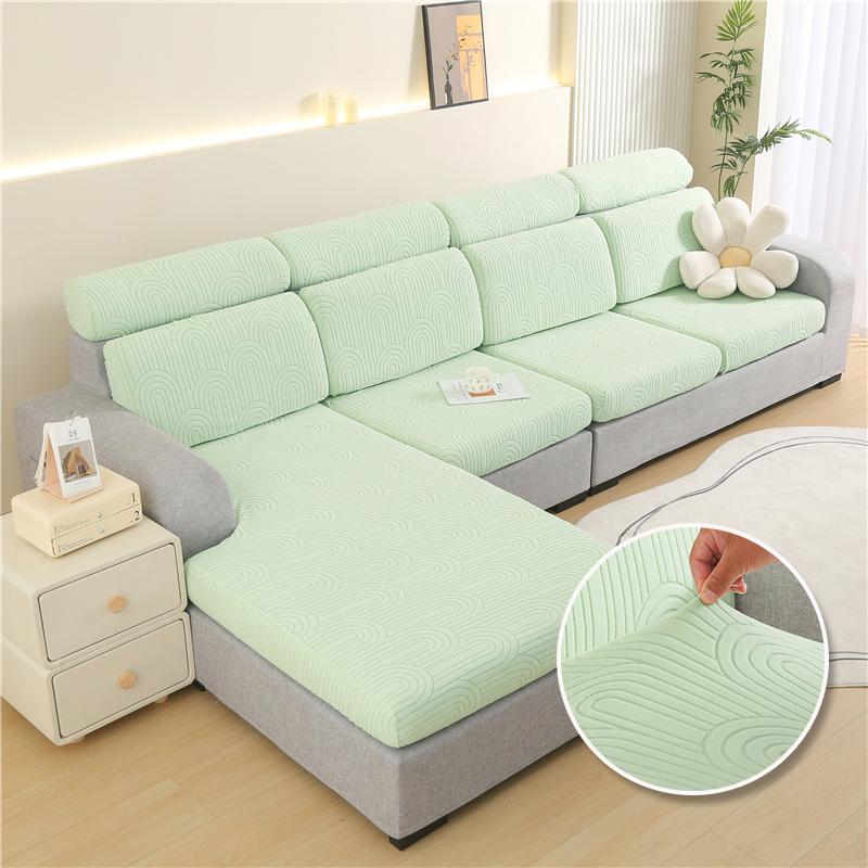 

Толстый чехол на подушку с жаккардовым узором «Волна», чехол на сиденье дивана для гостиной, угловой диван L-образной формы, спинка, защита для дивана 50x65cm