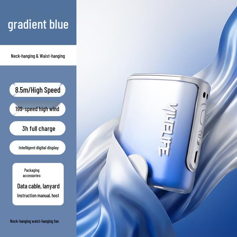 

Compact High-Speed Clip-on Waist Fan: USB Portable, Strong Wind, Long Battery, Silent for Outdoor Work 100*92*58mm