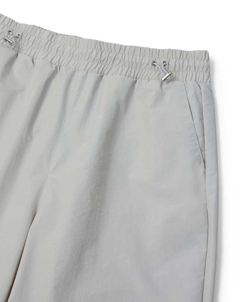 WEST GRAND BOULEVARD Military Wide Parachute Nylon Pants Fog Grey