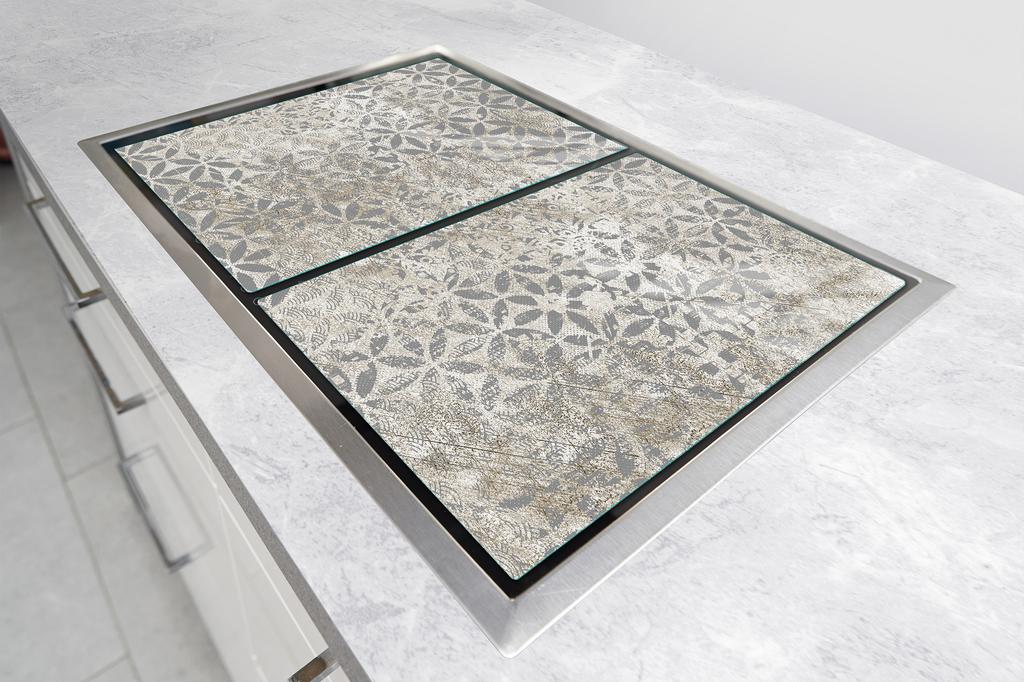 SZKLANA PŁYTA OCHRONNA DO KUCHNI 2x35x52 SZARA