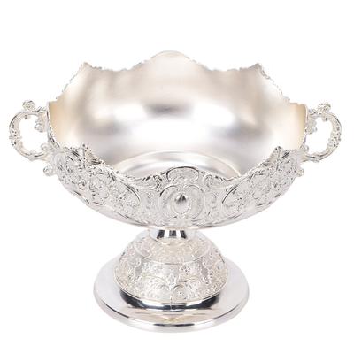 European Fruit Plate Tray Zinc Alloy Bowl Ornaments with Retro Design for Candy Storage