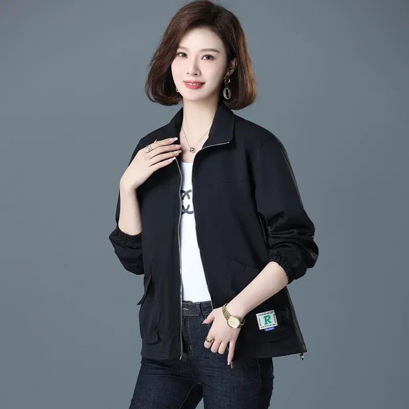 

Double-layer Short Jacket Women s Spring and Autumn Loose Plus Size Long-sleeved Blouse Cardigan Jacket Jacket 6XL чорний