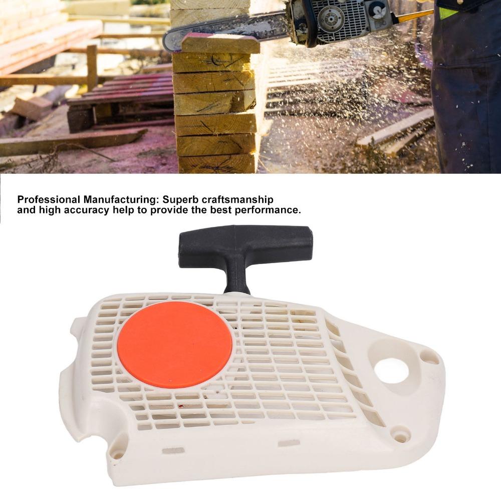 Kunststoff Startvorrichtung Weiß Kompakt Seilzugstarter-Baugruppe Einfach zu installieren für STIHL MS192 192T 193 193T 1137 080