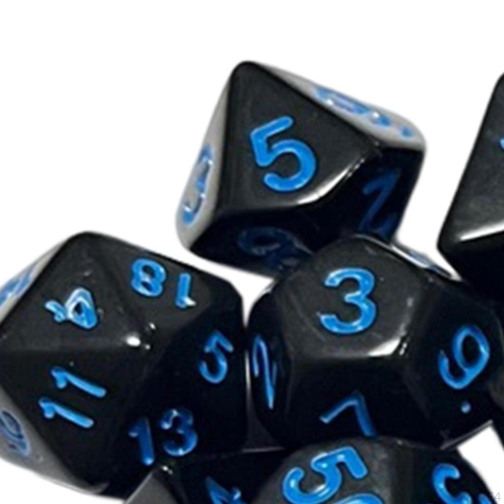 7 Pieces Acrylic Dices Set Dice Game Family Games Accessaries Table for Party Favors