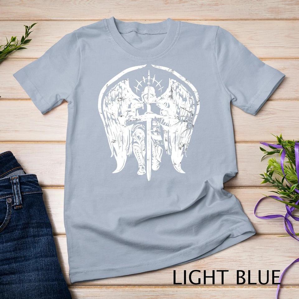 Angel Archangel Michael Christian Warrior Gift Unisex T-shirt 5