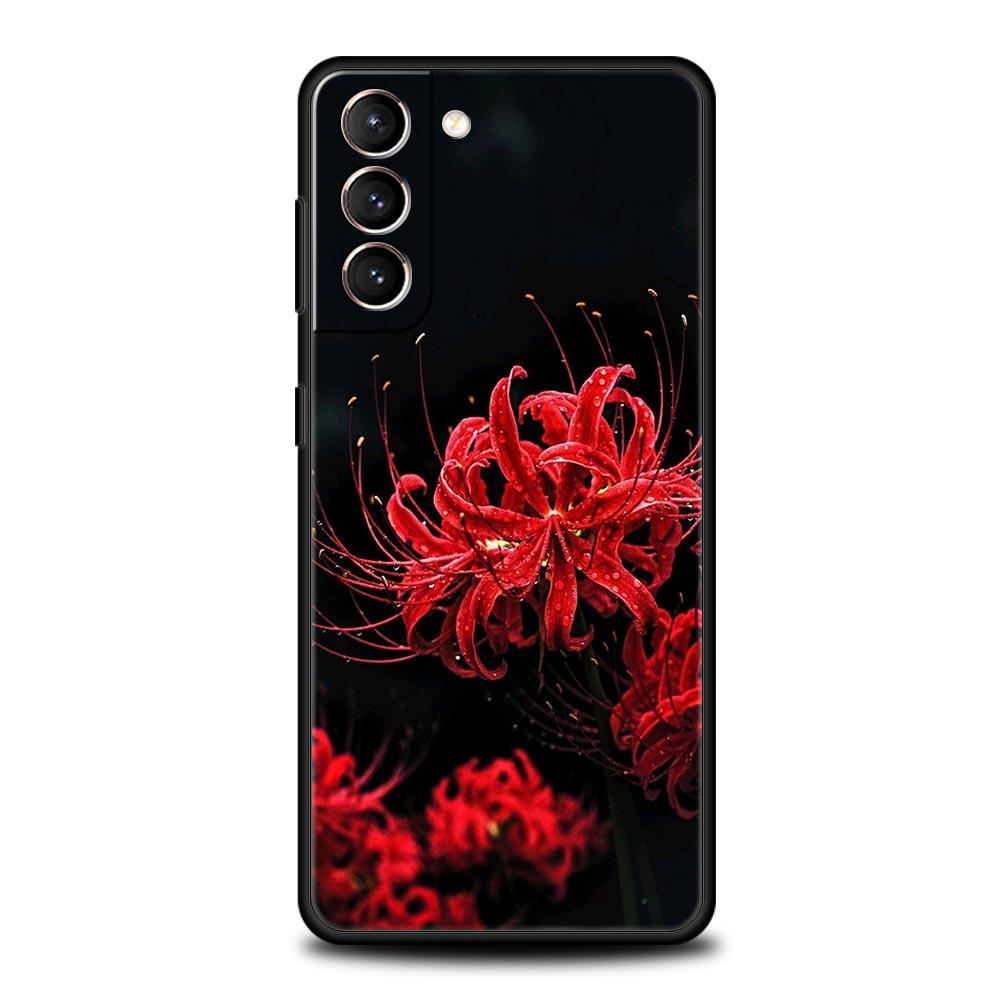 

Чехол для телефона для Samsung Galaxy S26 S25 S24 S23 S22 S20 S21 FE Ultra Plus S25 Edge 5G Мягкий ТПУ Чехлы Ликорис Радиата Fundas Samsung S26