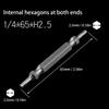 6pcs Double Headed Magnetic Hex Driver Bits Alloy Steel Magnetic Hex Bits For Long Lasting Performances And Efficiency