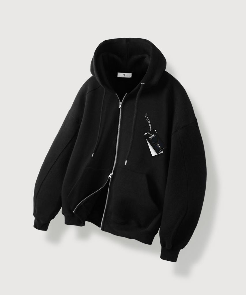 Mood Inside Signature Heavy Sweat Zip-Up Hoodie_Black