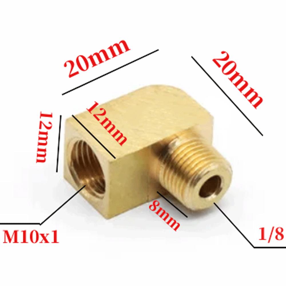 M6 M8 M10 1/8" BSP Male Female Elbow 90 Degree Block Brass Pipe Fitting Connector For Compreesion Fitting Oil Lubrication