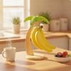 Tisch-Bananenhalter | Verspieltes Blattdesign Holzoptik, Halter, für die Küche