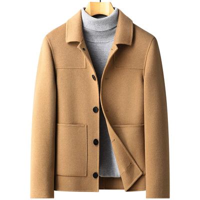 Autumn and Winter New Short Double-sided Woolen Woolen Coat for Young Men