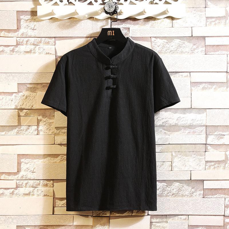 Summer Men's Shorts Short-sleeved Suit Chinese Style Hemp Retro Large Size Men's Suit Linen Two-piece Suit