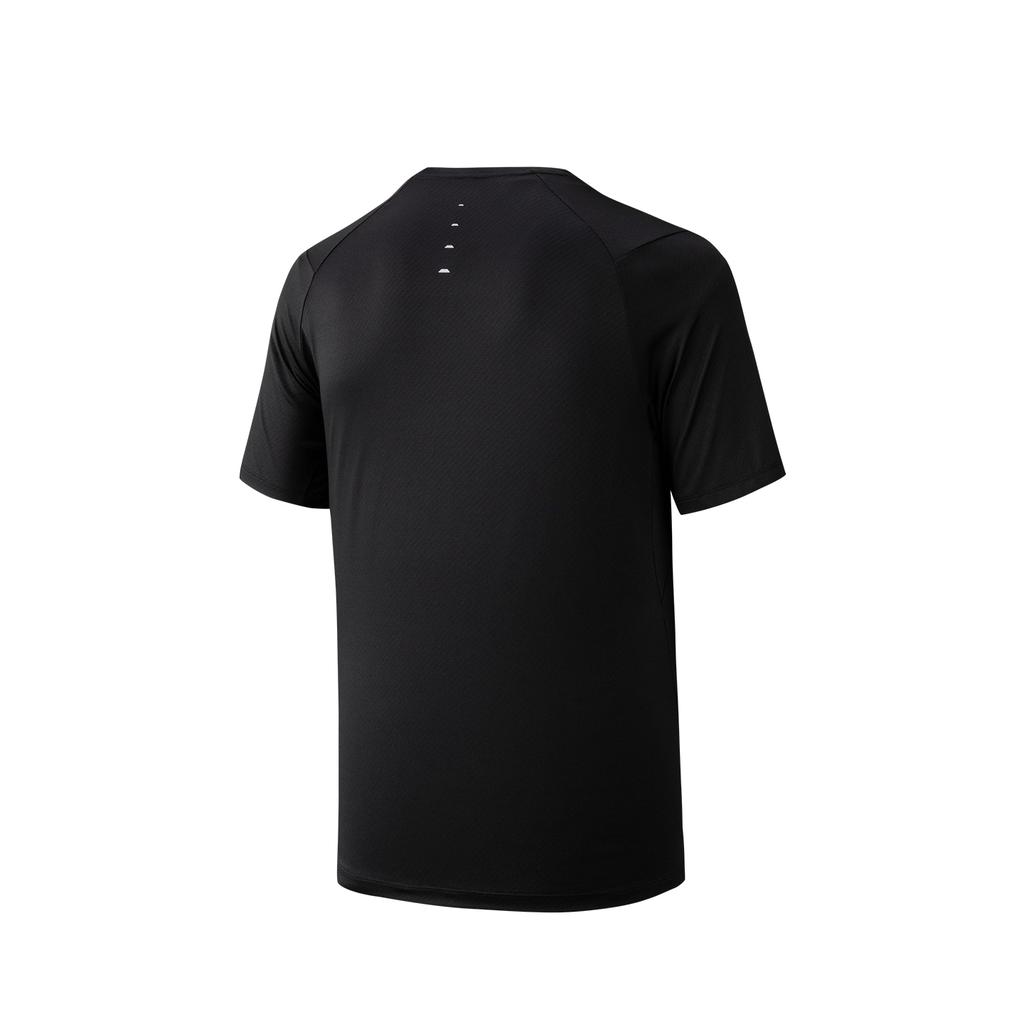 ANTA T Shirts Men's Basic Black 4 Crew Neck Moderate Straight Fit 952625101-4