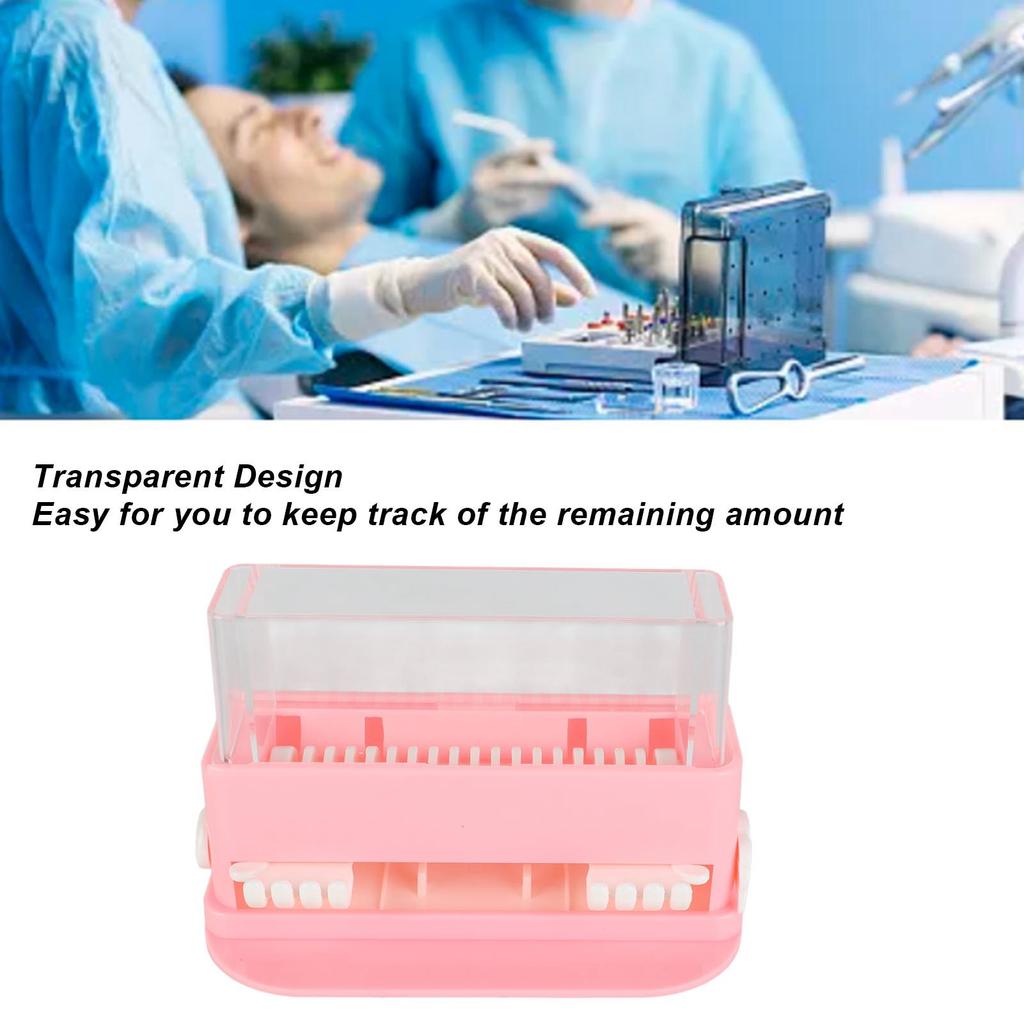 Applicator Holder Box Transparent Large Capacity Plastic Dental Applicator Brush Dispenser