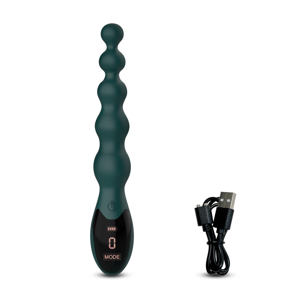Vibrator anal pentru masaj de prostată masculin Plug anal vibrator din silicon moale bile anale Jucării sexuale erotice pentru adulți pentru femei bărbați gay