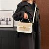 Retro Color Block Women's Shoulder & Crossbody Bag - Light Luxury Small Square Handbag