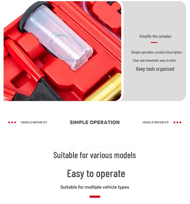 Dual-Use Manual Vacuum Pump for Brake Fluid Repairs