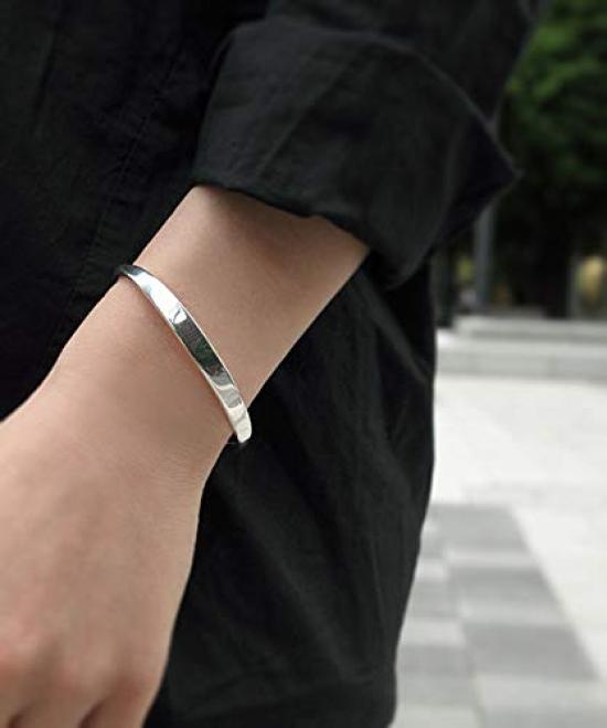 Silver 925 Basic Bangle [Ankh]