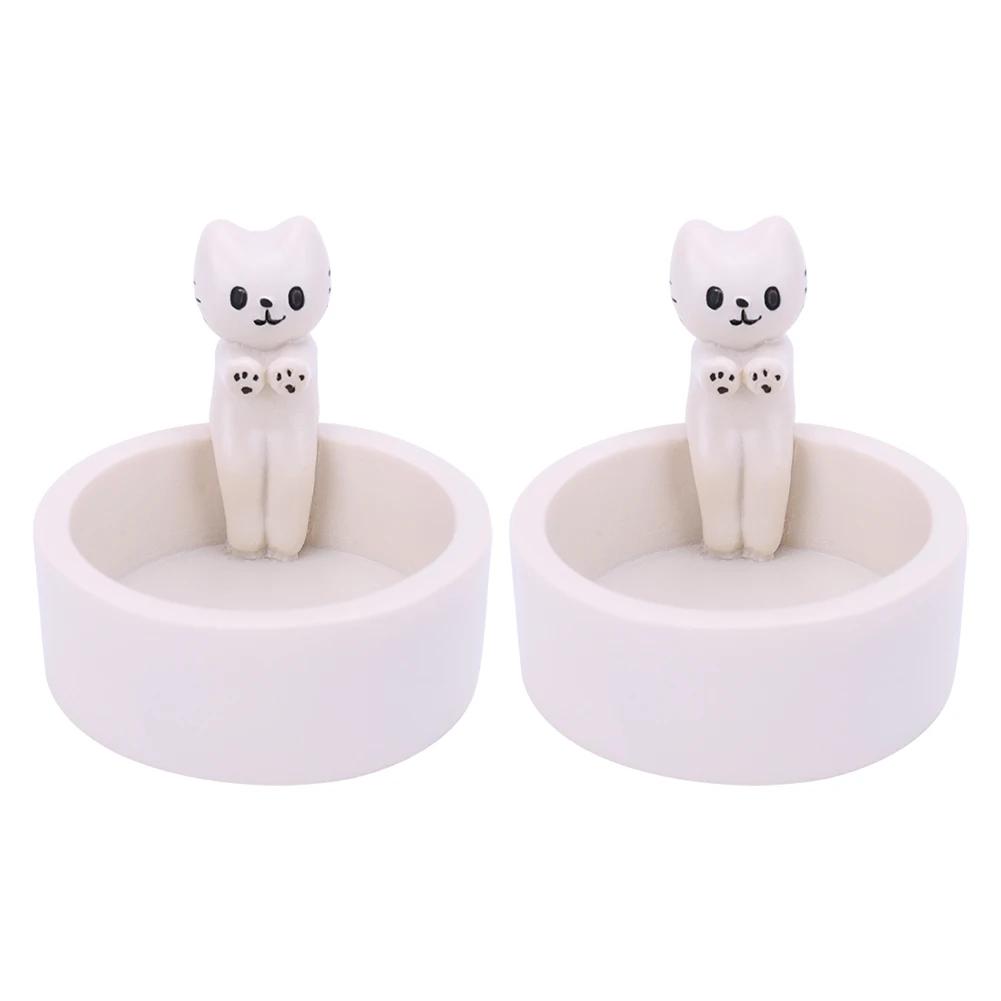 Katze/Hund/Kaninchen/Fuchs Tier Kerzenhalter Wärmende Pfoten Duftkerzenhalter Niedlicher Kerzenständer Lampenhalter Cartoon für Tierliebhaber