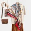 New fashion 111 mulberry silk silk scarf, women's Spring Festival gift for elders to keep warm 111 silk collection