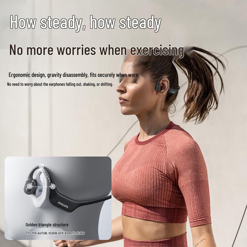 Philips Bone Conduction MP3 Sports Bluetooth Headset TAA6609