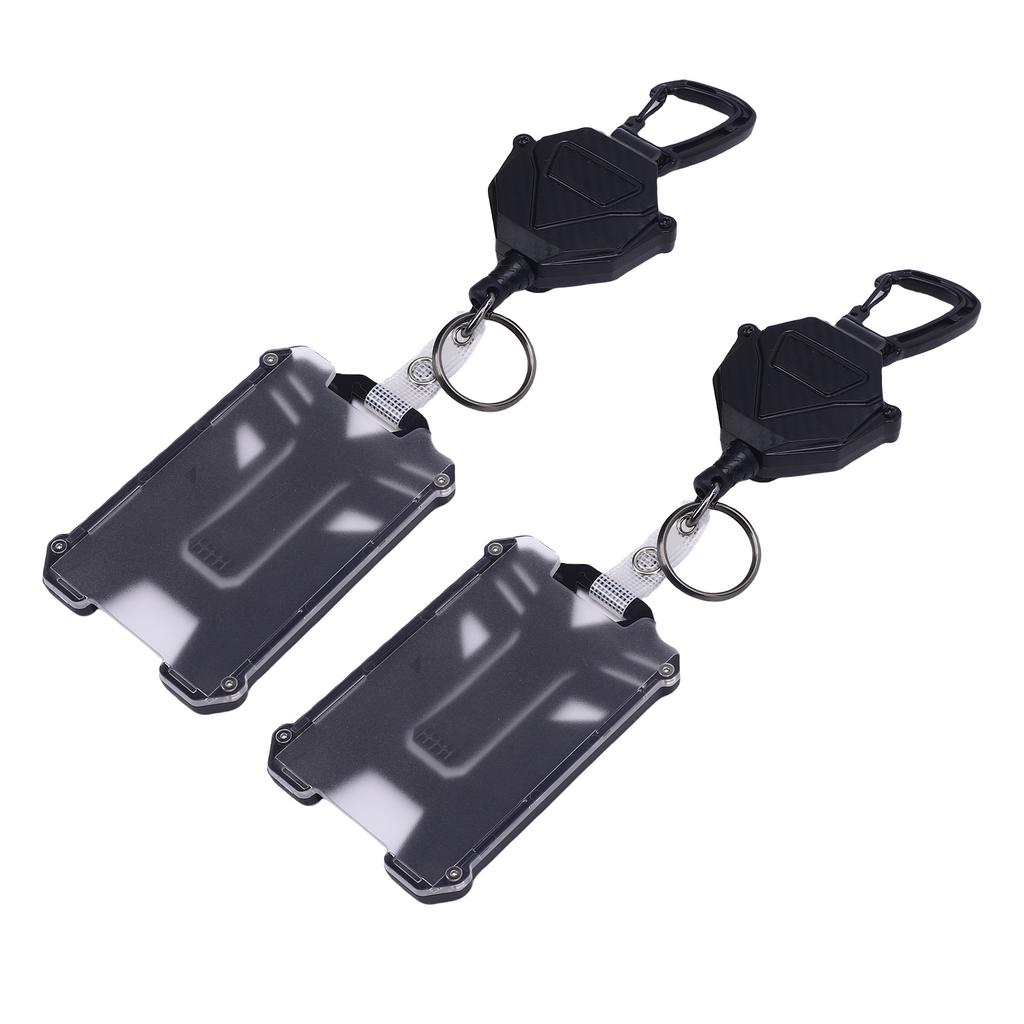 2 Stück Einziehbarer Ausweishalter mit Ausweisrolle Verlustsicher Multifunktionaler ID-Kartenhalter für Reisen