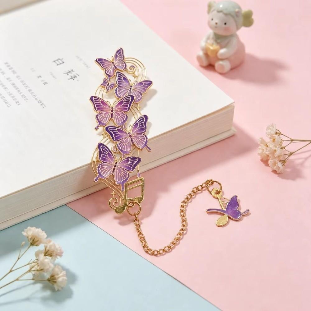 Colorful Butterfly Bookmark Hollow Out Metal Bookmark Gifts Decorative Bookmark  School Supplies