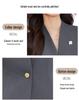 Women's Short Sleeve Black Blazer & Skirt Suit Set - Summer 2024 High-End Professional Workwear