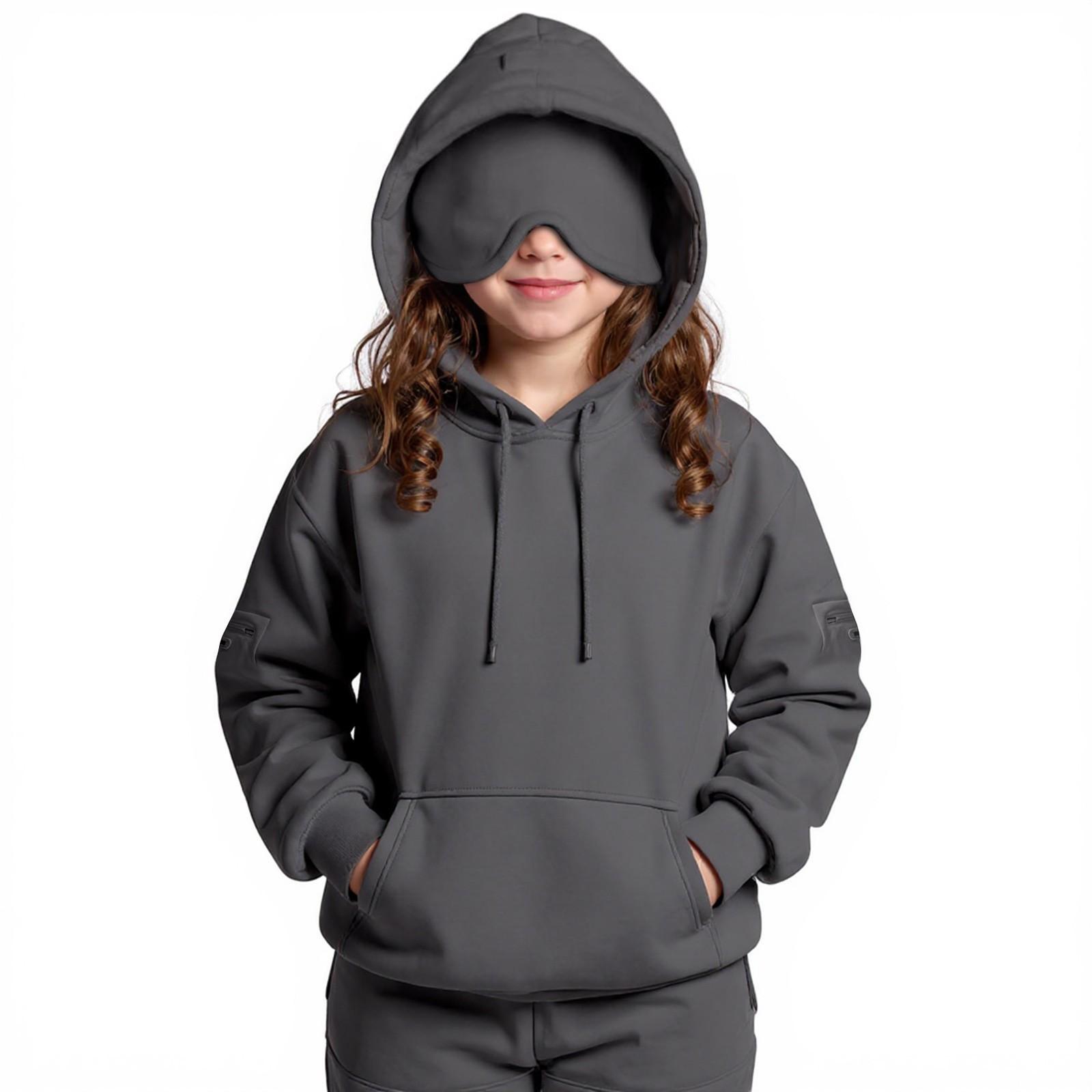 

Мальчики Девочки Детские Свободные Однотонные Рубашки Толстовки Топы 130 светло-серый