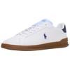 Polo Ralph Lauren Heritage Court Leather Round Toe Lace-Up Low-Top Sneakers Men Sneakers White 809965072001