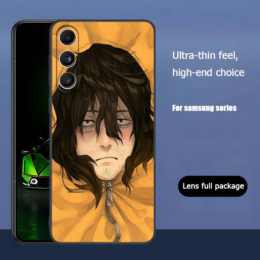 Eraser Head Shota Aizawa Luxury Black Phone Case For Samsung Galaxy S23 S24 S25 Ultra S22 Plus S21