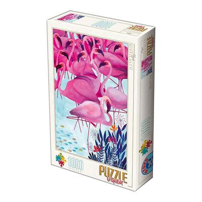 D-Toys 1000-piece Jigsaw Puzzle, 72887-TR02, Andrea Kürti: Tropical, Flamingos, 47 X 68 Cm