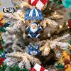 Creative Parachute Ornaments Christmas Skydiving Santa Claus/Gingerbread Man Ornament, 2D Flat Wooden Pendant with Holiday Wall Hanging Decor