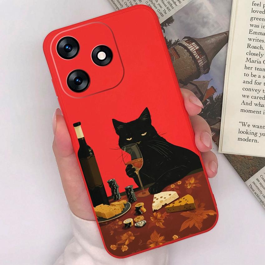 For Tecno Spark 10 9 8 7 5 Pro 4 5 Air 8C 8P 7P 7T Phone Case Pretty Bow Patterns Soft Matte Silicone Anti Slip Durable Fashion Shell For Tecno Casing