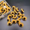 10/20/30/40/50Pcs Photo Wall Decor Sunflower Pushpins DIY Colored Flower Push Pins  Corkboard