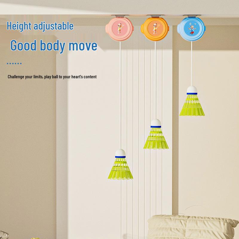 Elastic Rotating Badminton Trainer for Solo Practice - Indoor/Outdoor, Kid/Adult