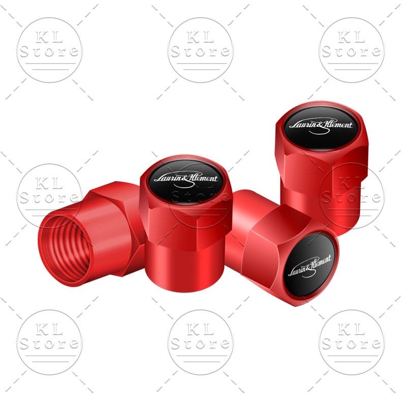 4pz Laurin & Klement Logo Tappini Valvole Aria Pneumatici Ruote Auto Copertura Antipolvere Decorazione Per Skoda Kamiq Fabia Yaris Kodiaq Octavia